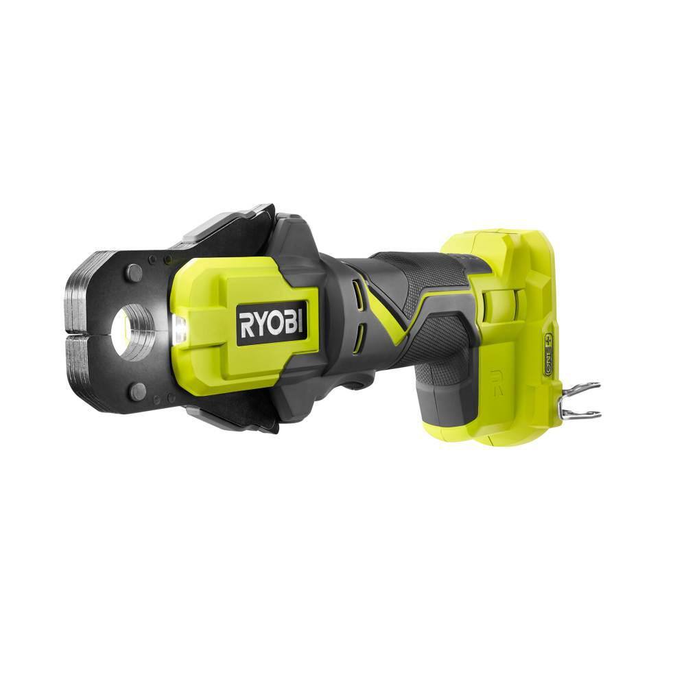 RYOBI ONE+ 18V PEX Crimp Ring Press Tool with High Performance 4.0 Ah Battery and Charger Kit P661-PSK004