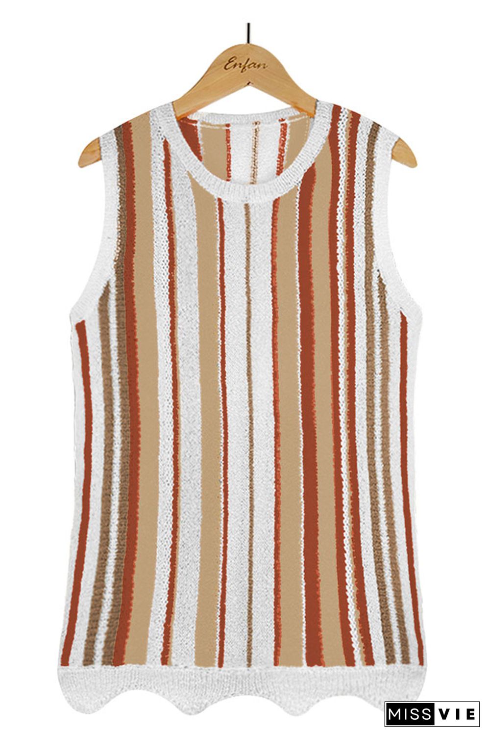 Striped Knit Tank Top Wholesale