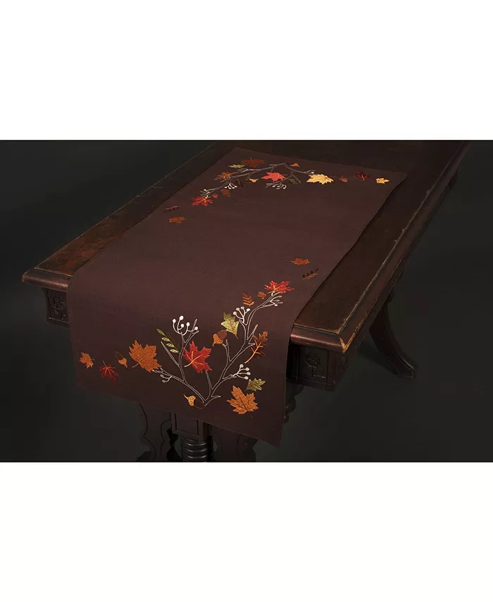 Xia Home Fashions Autumn Branches Embroidered Fall Table Runner 36 x 16