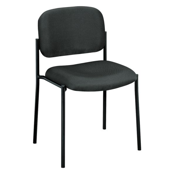 HON VL606 Stacking Guest Chair without Arms， Fabric Upholstery， 21.25