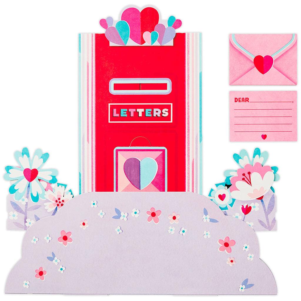 Hallmark  Valentine's Day Mailbox Pop-Up Honeycomb Centerpiece With Cards