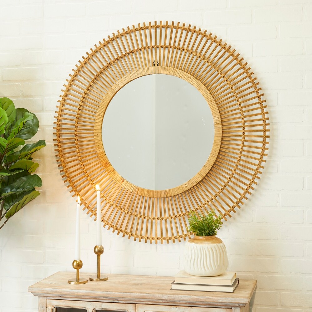 Rattan Bohemian Wall Mirror