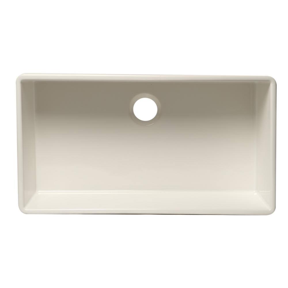 ALFI BRAND Farmhouse Fireclay 35.88 in. Single Bowl Kitchen Sink in White AB536-W