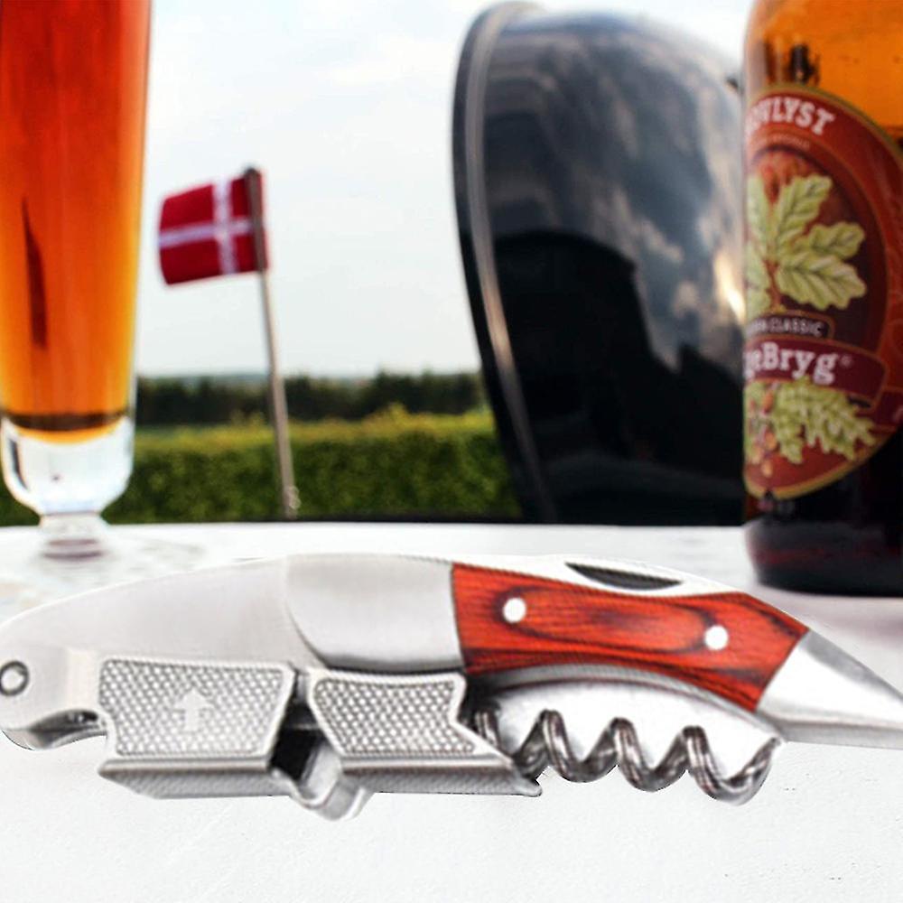 Waiter Corkscrew Bottle Opener - All-in- Sturdy Steel