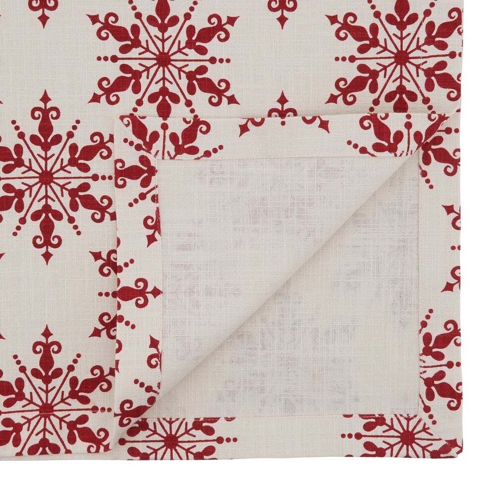 Table Runner With Snowflake Design