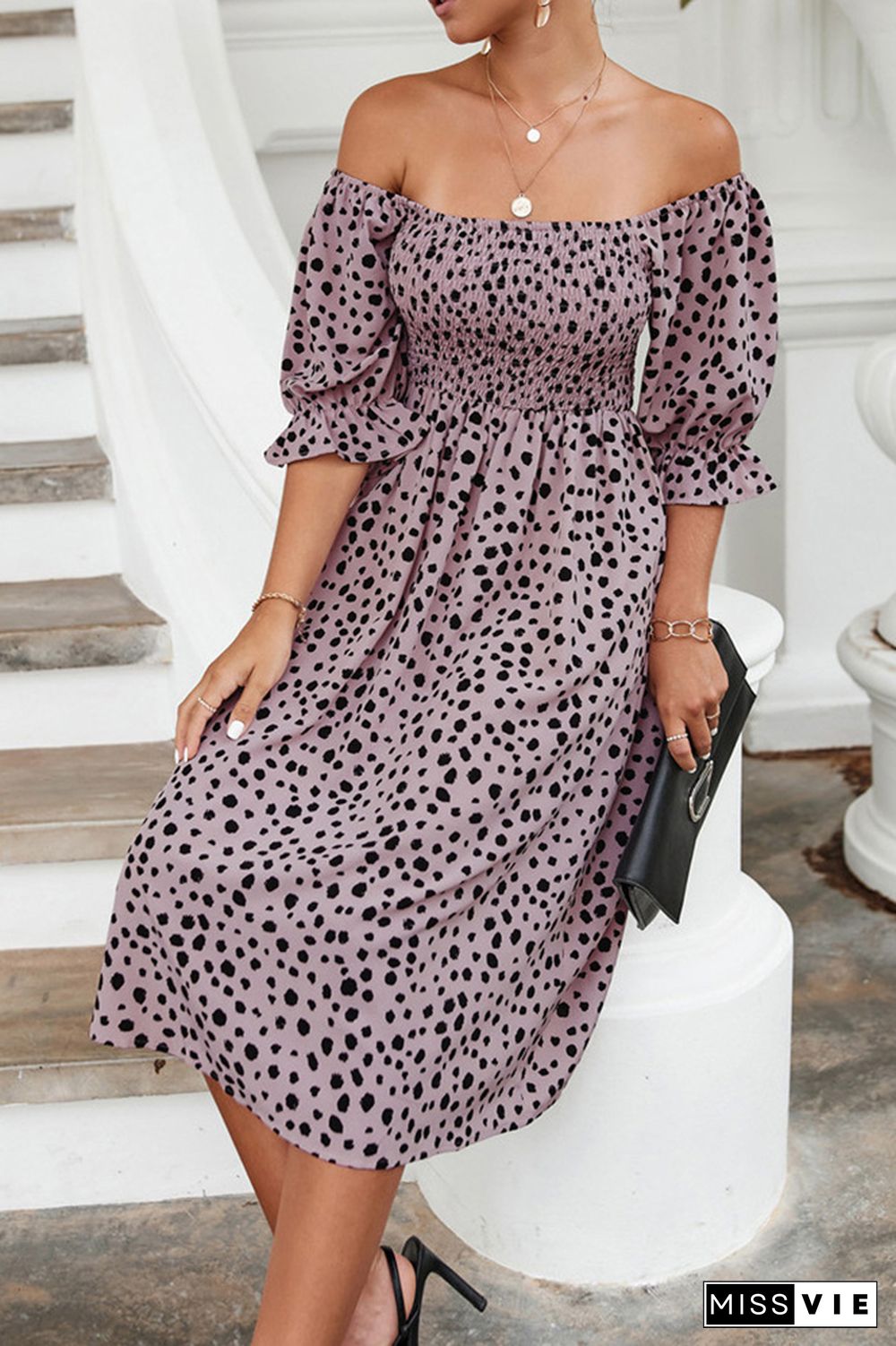 Polka Dot Print Dress Wholesale