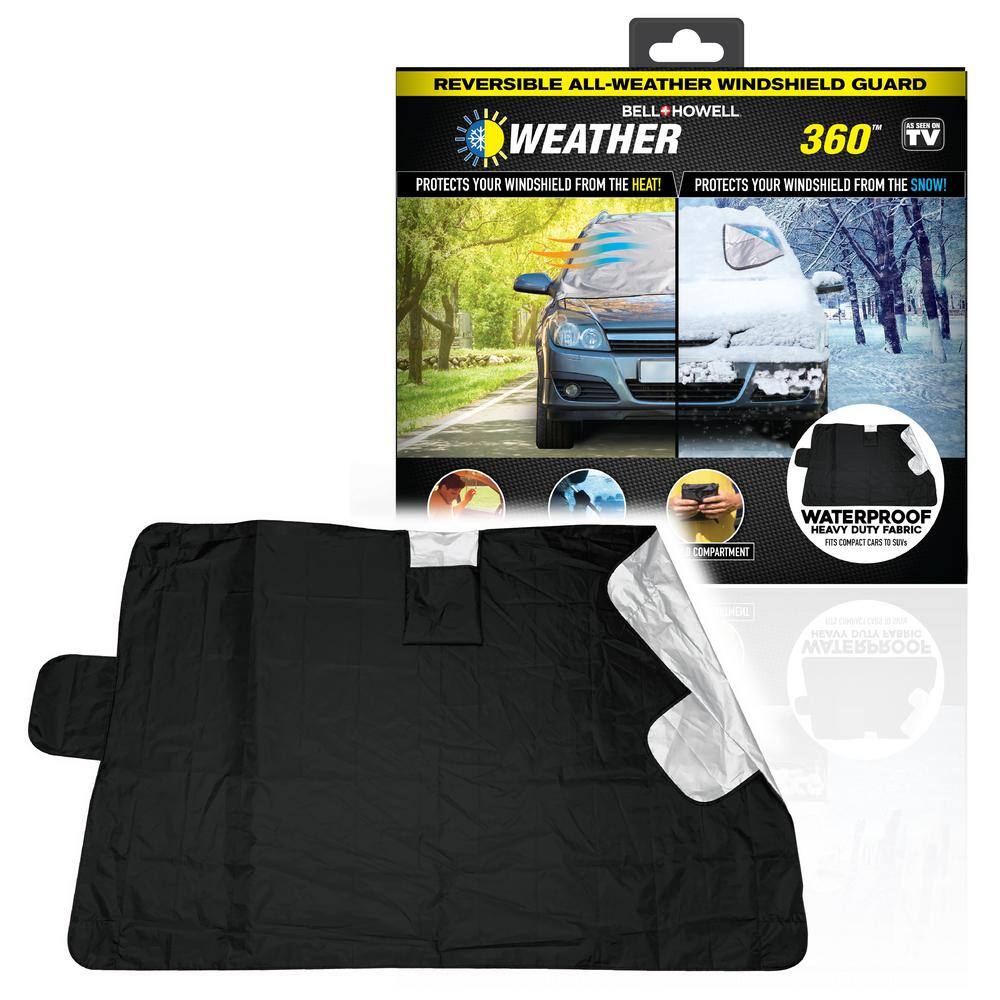 Bell + Howell Weather Force 360 Heavy-Duty Reversible Heat and Snow Windshield Cover Protector 7262