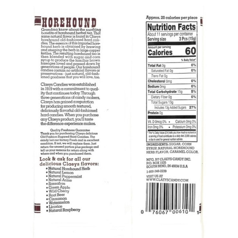 HOREHOUND HARD CANDY6OZ