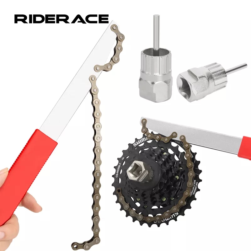 Bike Flywheel Removal Tool Kit With Cassette Wrench 12 Teeth MTB Cassette Sprocket Removal Wrench Portable Bicycle Repair Tools