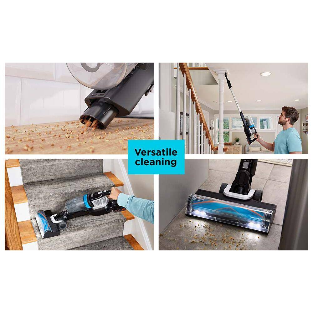 BLACK+DECKER POWERSERIES Extreme 20V MAX Bagless Cordless Washable Filter Multi-Surface Black Stick Vacuum with 5.0Ah Battery BHFEB520D1