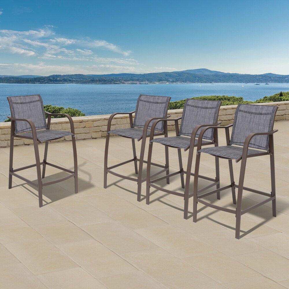 Pellebant 4PCS Outdoor Counter Height Bar Stool   21.7\