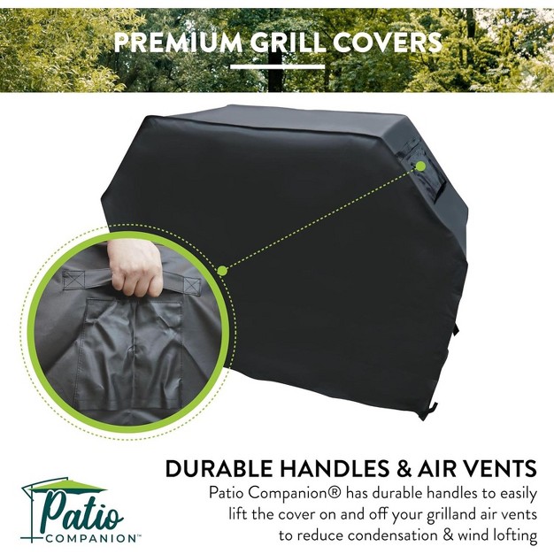 Patio Companion Premium Bbq Grill Cover 10 Year Warranty Heavy grade Uv Blocking Material Waterproof And Weather Resistant Gas Grill Cover