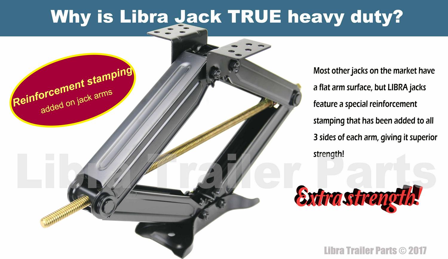 Set 2 LIBRA Premium 24  6000lbs RV Trailer Stabilizer Leveling Scissor Jacks w