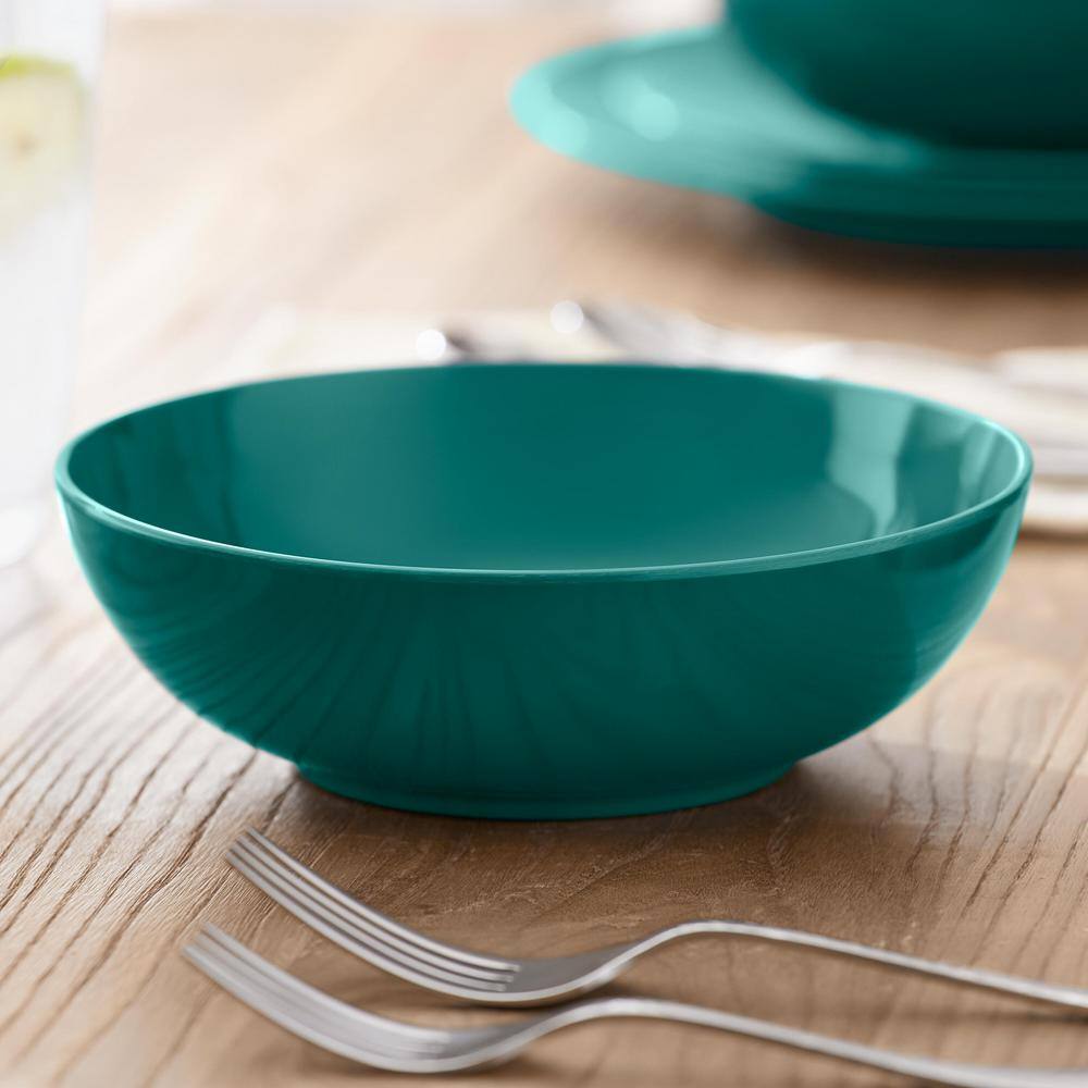 StyleWell Taryn Melamine Dinner Bowls in Gloss Malachite Green (Set of 6) AA5349MAL