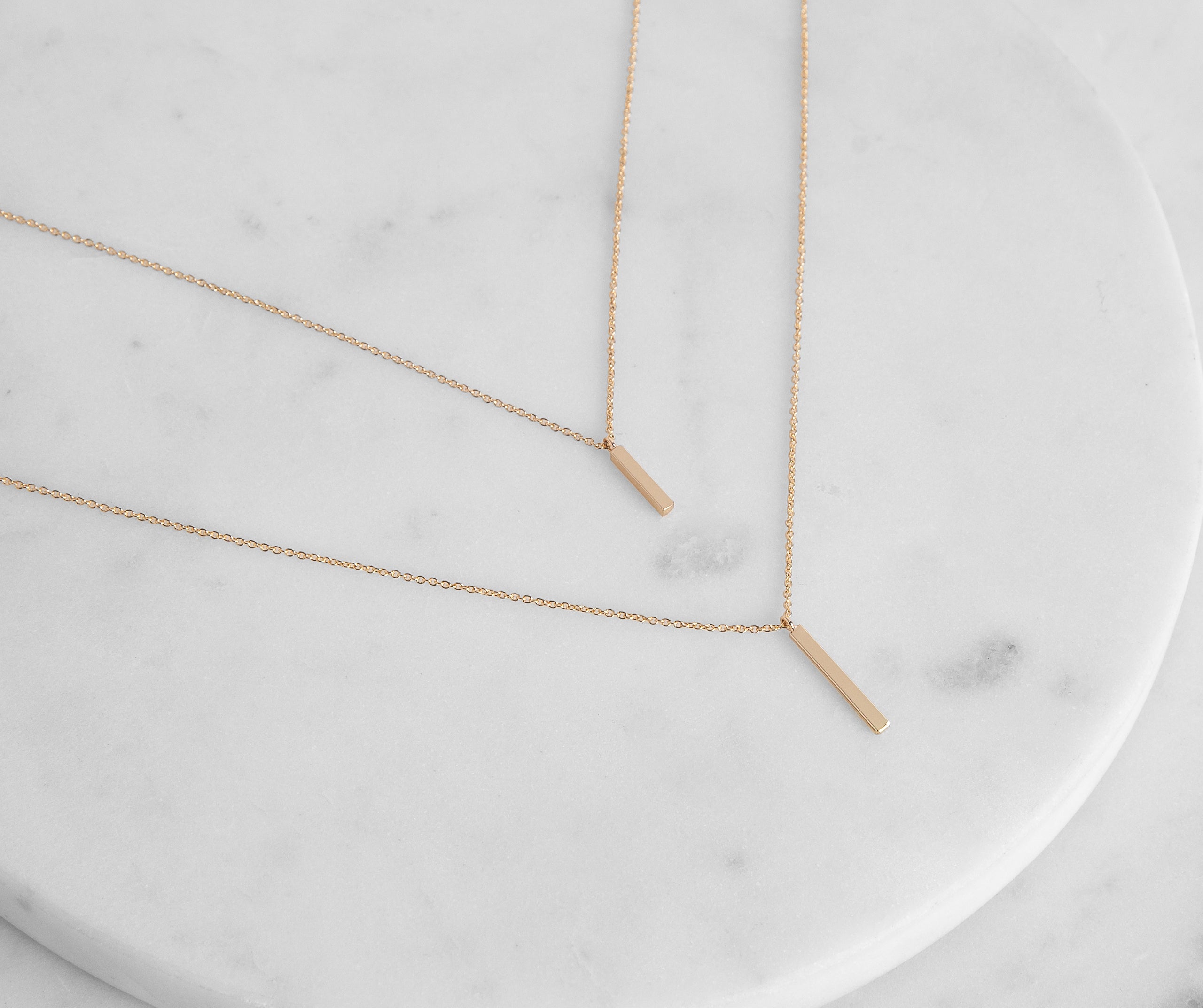 Mini Bar Double Row Necklace