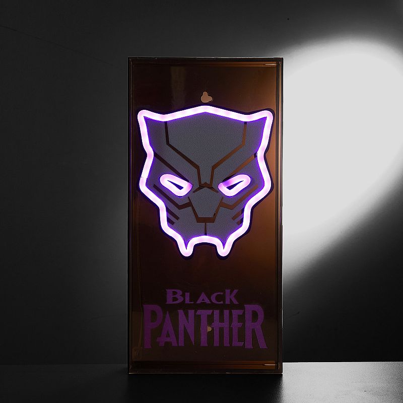 Idea Nuova Marvel Black Panther Neon LED Lamp Table Decor