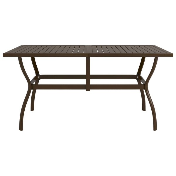 vidaXL Patio Table Brown 55.1