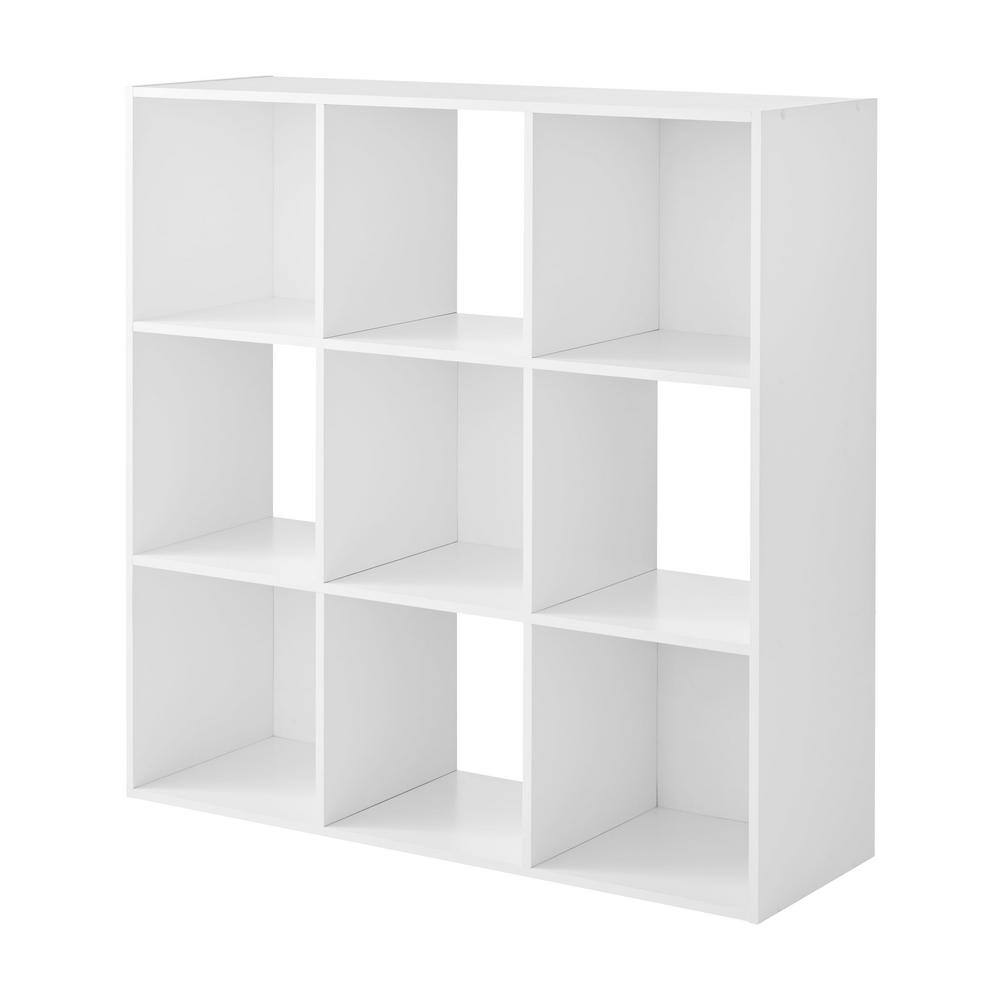 36 in. H x 36 in. W x 12 in. D White 9- Cube Organizer TG8873W