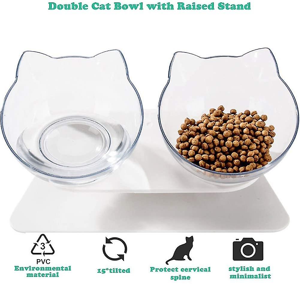 Non-slip Double Cat Bowl Dog Bowl With Stand Pet Feeding Cat Water Bowl For Cats Pet Food Bowls For Dogs Feeder Product Supplies