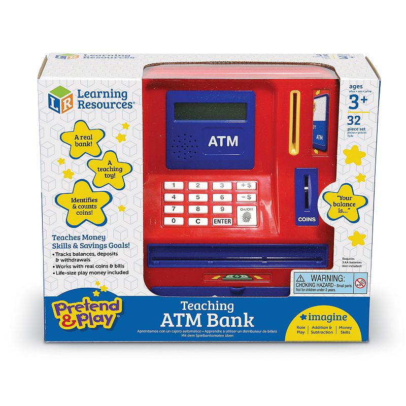 Learning Resources Pretend and Play Teaching ATM Bank