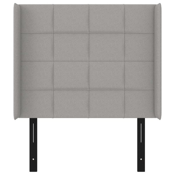 vidaXL Headboard with Ears Dark/Light Gray Fabric - - 37455509