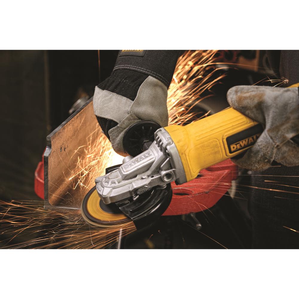 4-1/2 in. to 5 in. Flathead Paddle Switch Small Angle Grinder with No Lock-On ;