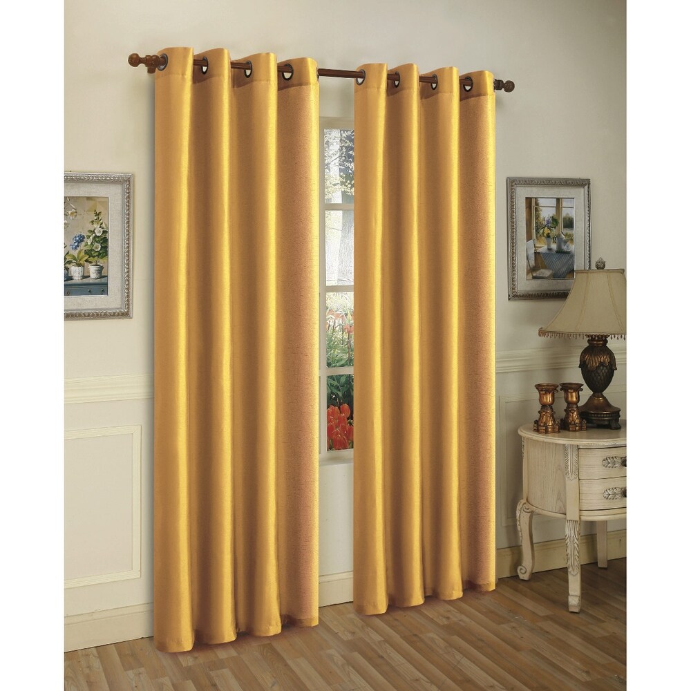 Mira Faux Silk Grommet Window Panel  55x84 Inches
