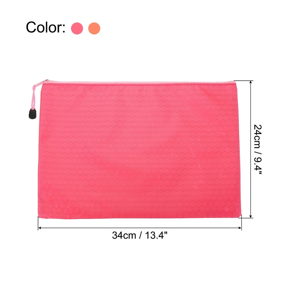 10pcs Waterproof Zipper File Bags  A4 Document Holders