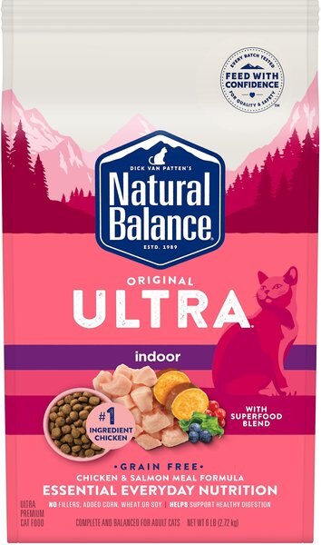 Natural Balance Original Ultra Indoor Chicken and Salmon Meal Dry Cat Food