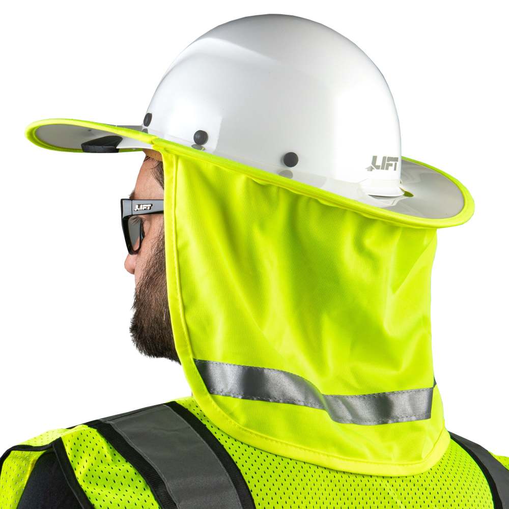 Lift Safety DAX Cap Style Hi-Viz Yellow Sunshade