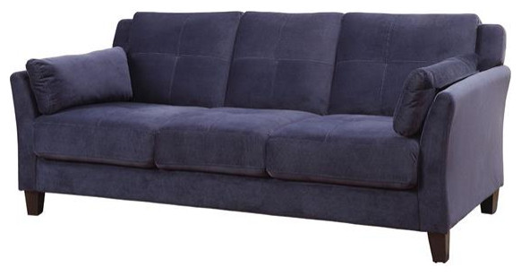 Furniture of America Trevon Contemporary Fabric Tufted Sofa in Gray   Transitional   Sofas   by Homesquare  Houzz