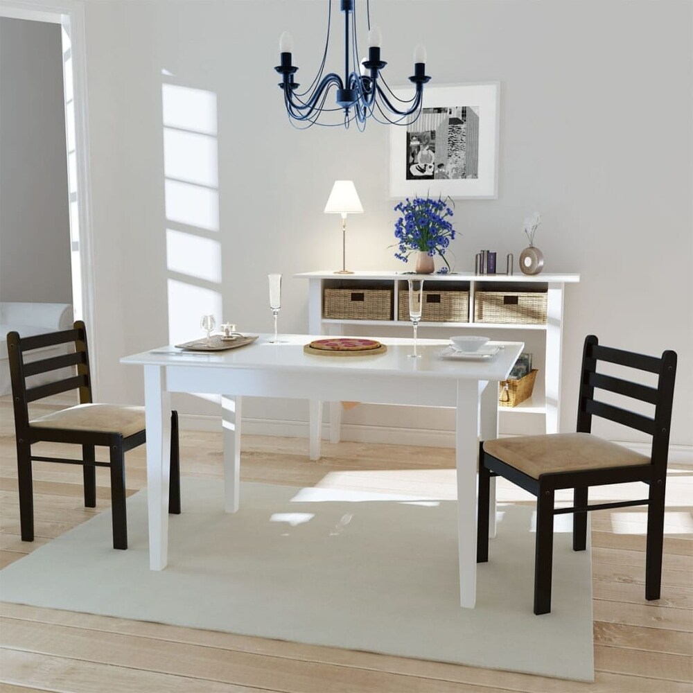 2/4/6 pcs Wooden Dining Chairs Square 2 Colours Selectable   17.3\