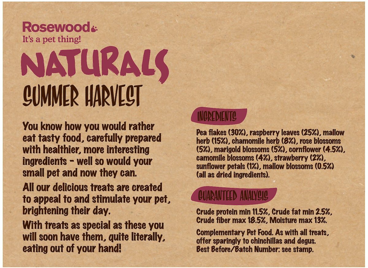 Naturals by Rosewood Summer Harvest Small Pet Treats