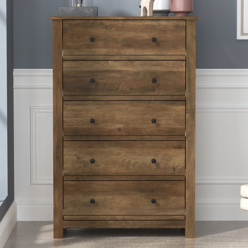 Genoa 5 Drawer Chest of Drawer (46.2 in. H x 17.1 in. W x 30.4 in. D)