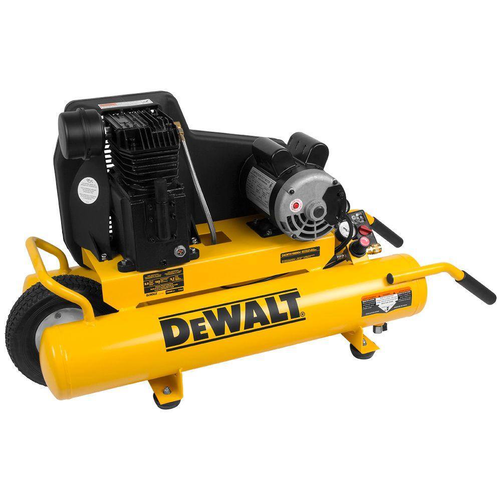 DW 8 Gal. 155 PSI 1.9 HP Electric Dual Voltage Wheelbarrow Air Compressor DXCMTA1980854