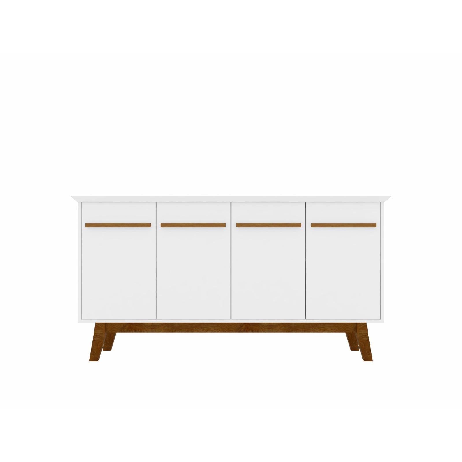 Yonkers 62.99 Sideboard with Solid Wood Legs and 2 Cabinets in White