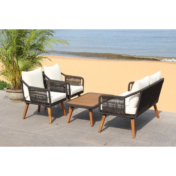 SAFAVIEH Outdoor Living Raldin Rope 4 Pc Living Set