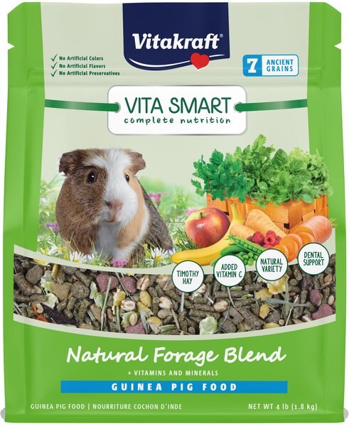 Vitakraft Vita Smart Complete Nutrition Premium Fortified Blend with Timothy Hay Guinea Pig Food