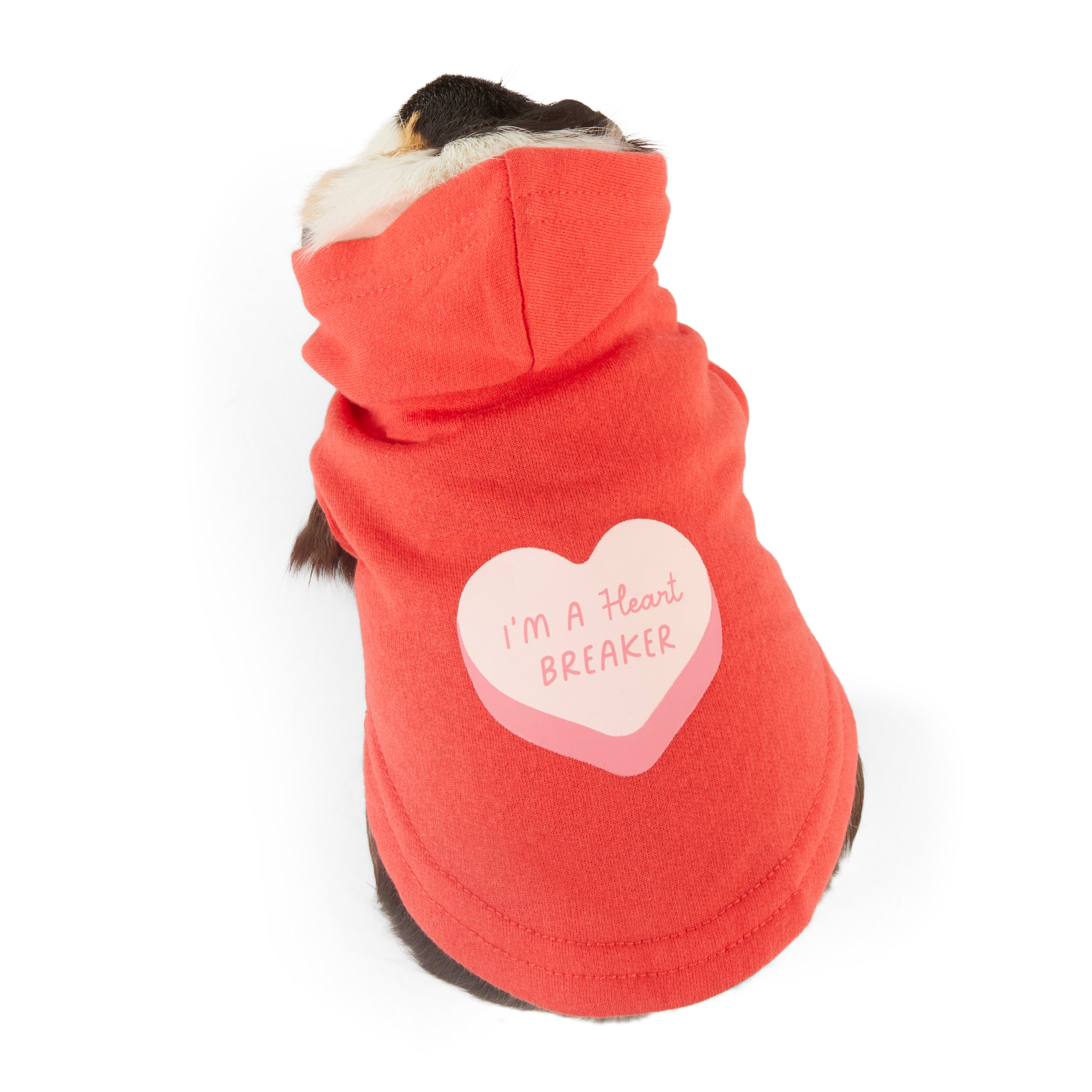 YOULY Valentines Day Heartbreaker Small Animal Hoodie， Small