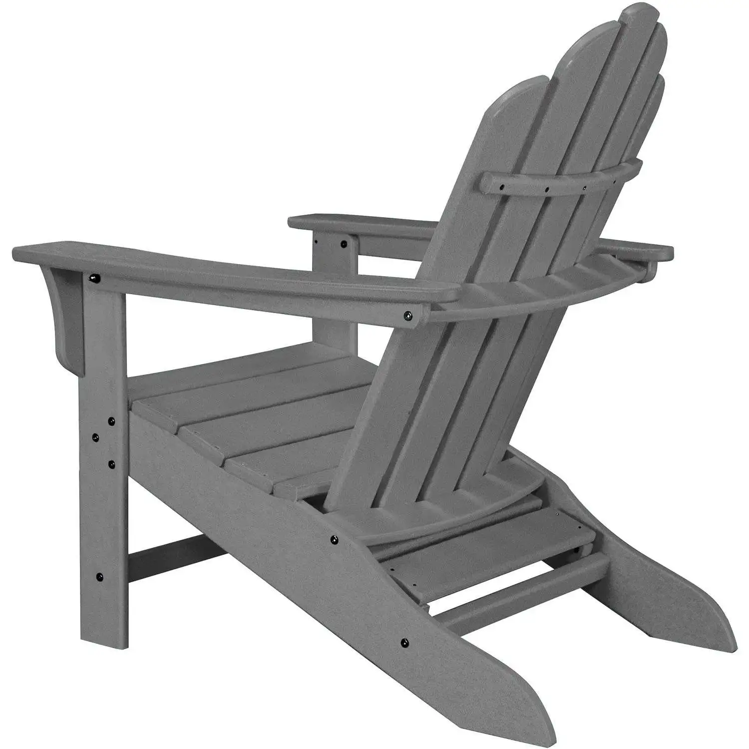 Hanover Gray HDPE Frame Adirondack Chair with Ottoman