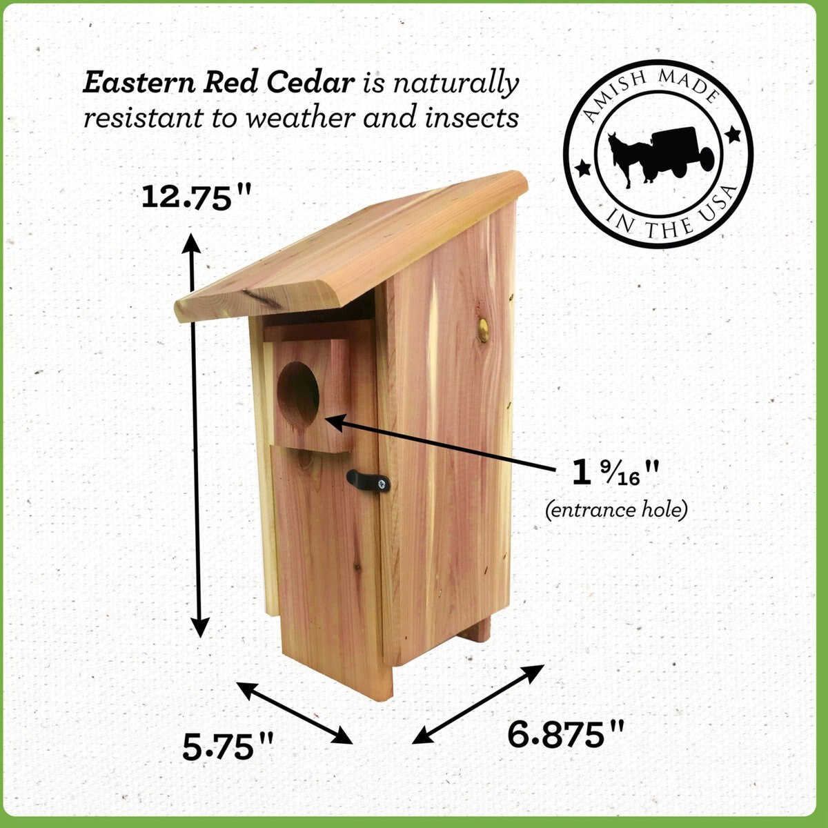 Pennington Pride Cedar Predator Guard Bird House