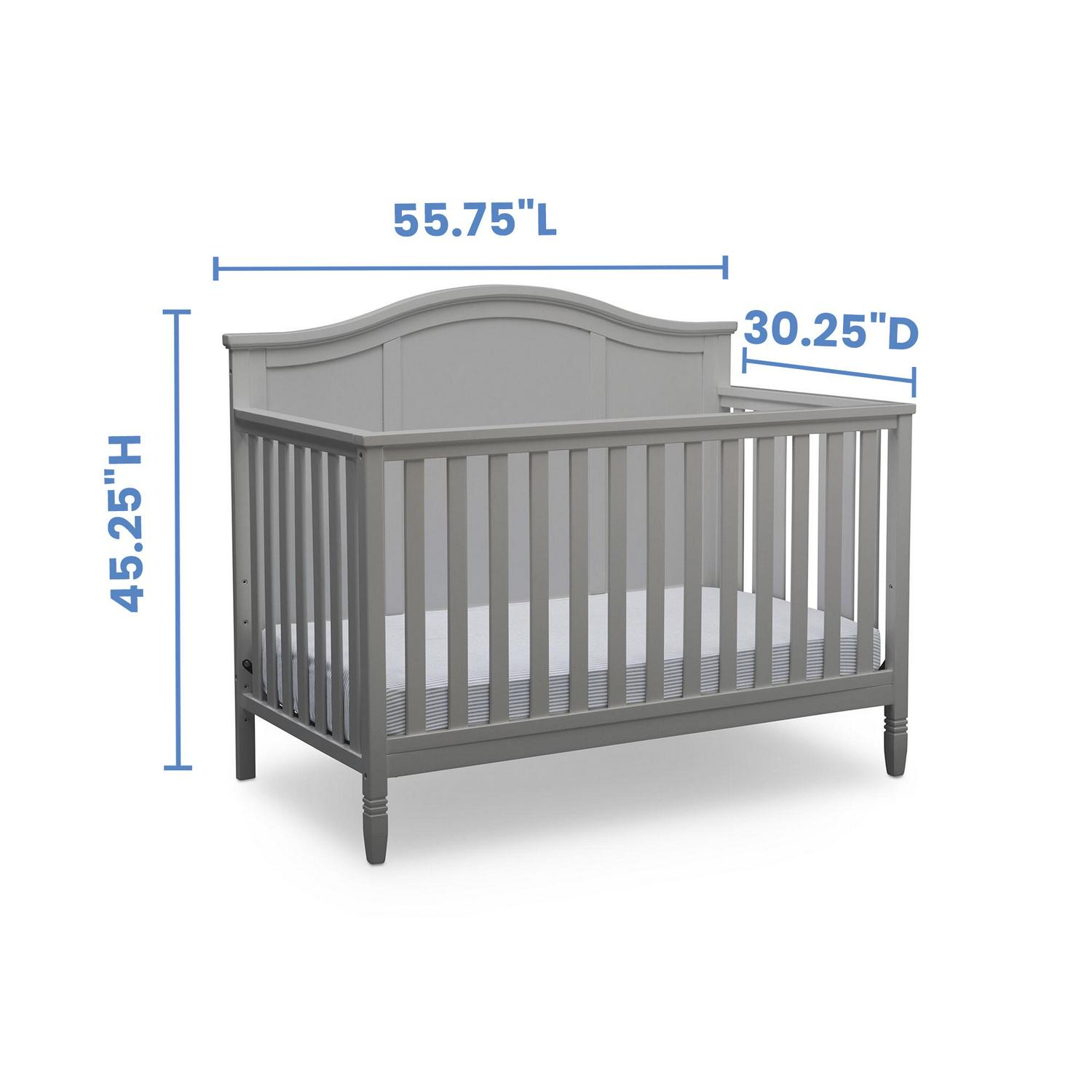 Delta Children Madrid 5in1 Baby Crib Grey  Crowdfused