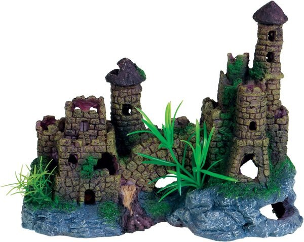 Underwater Treasures Cobblestone Castle Fish Ornament