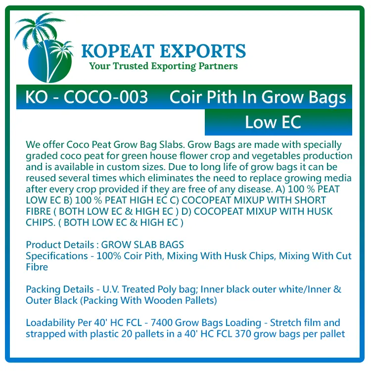 Garden Supplies Coco Coir Growbag Soil Coconut Coir Cocopeat Strawberry Plant  Growbag tomato Vegetable Growbag For Agriculture