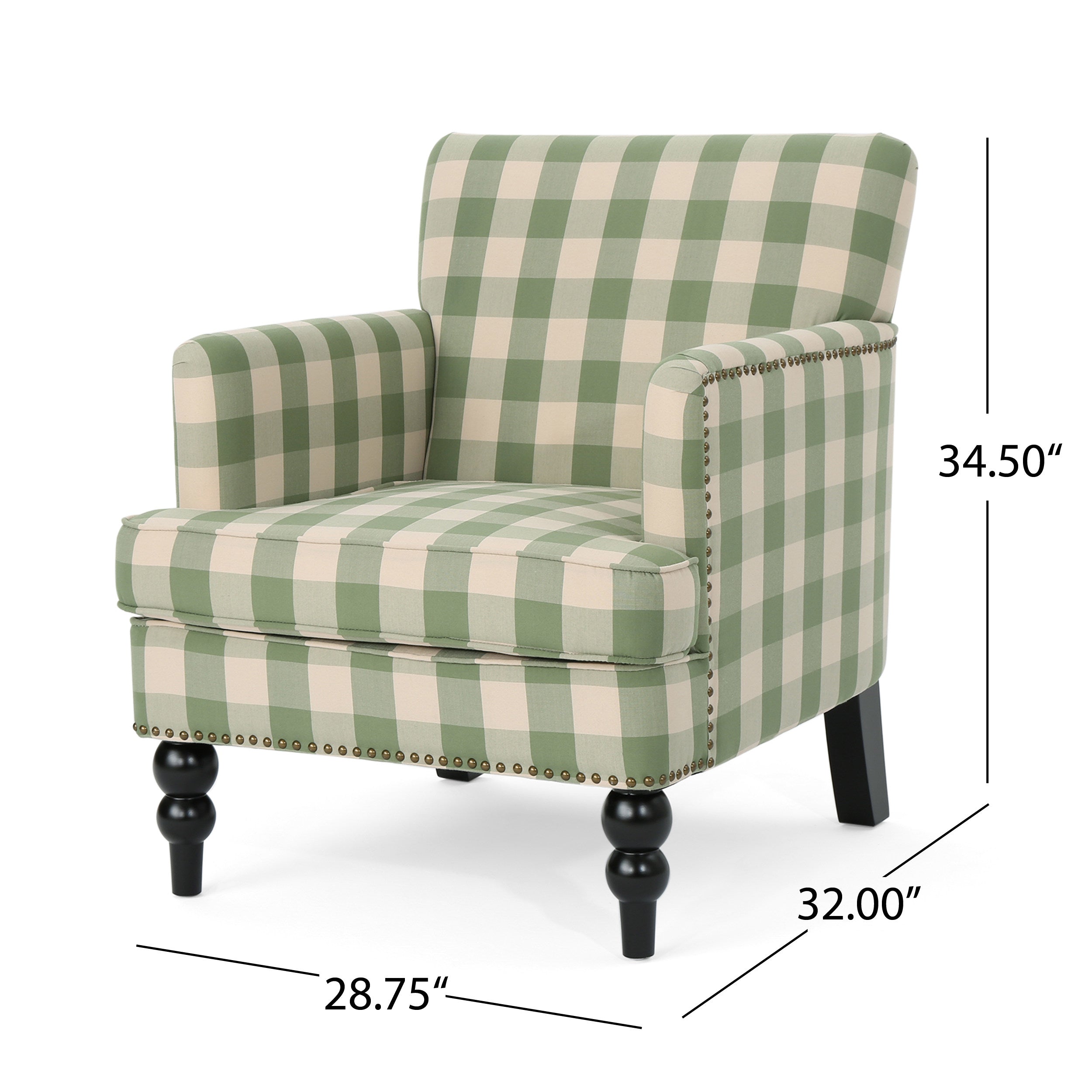 Eve Tufted Fabric Club Chair