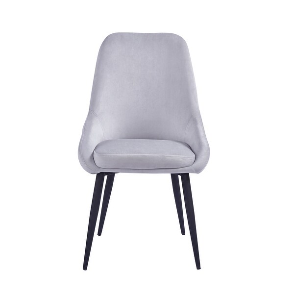 Porthos Home Fern Dining Chairs Set of 2， Velvet Upholstery， Steel Legs