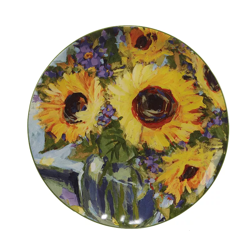 Certified International Sunflower Bouquet 4-pc. Salad Plate Set