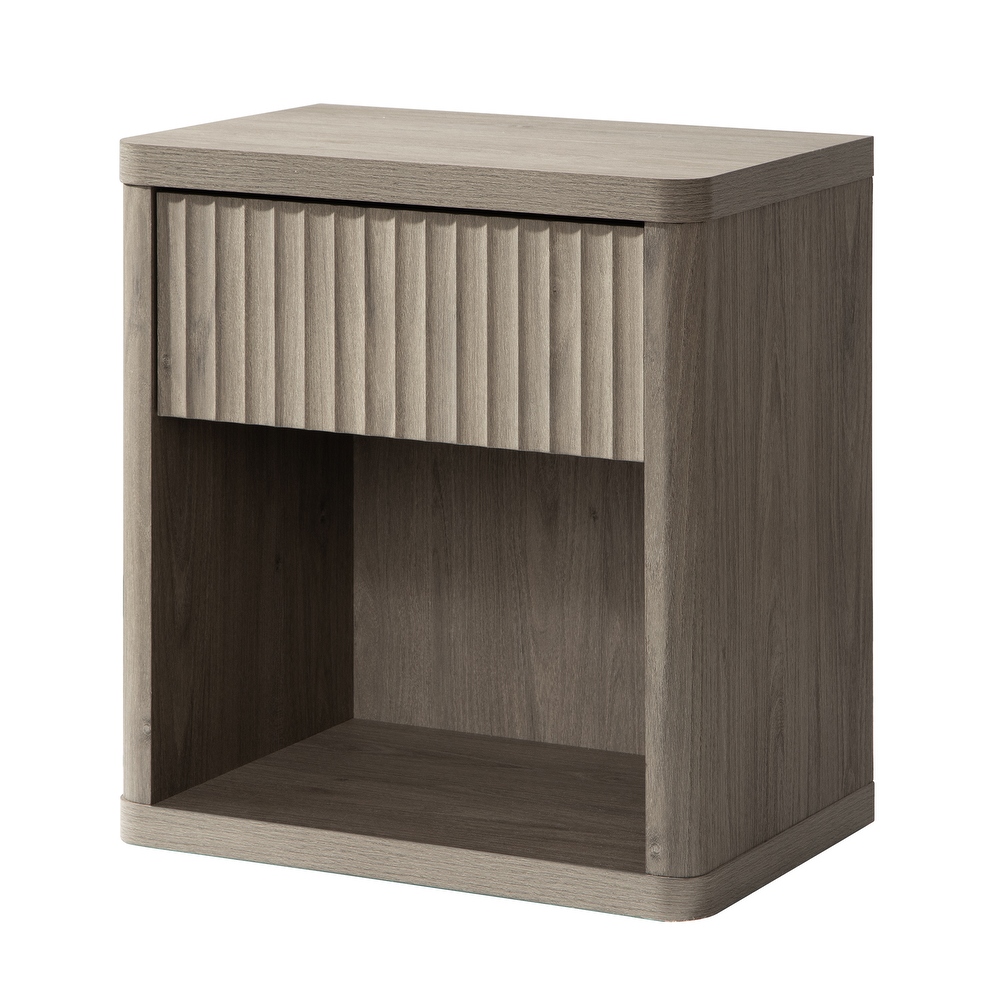 SICOTAS Set of 2 Nightstand with 1 Drawer and Open Storage