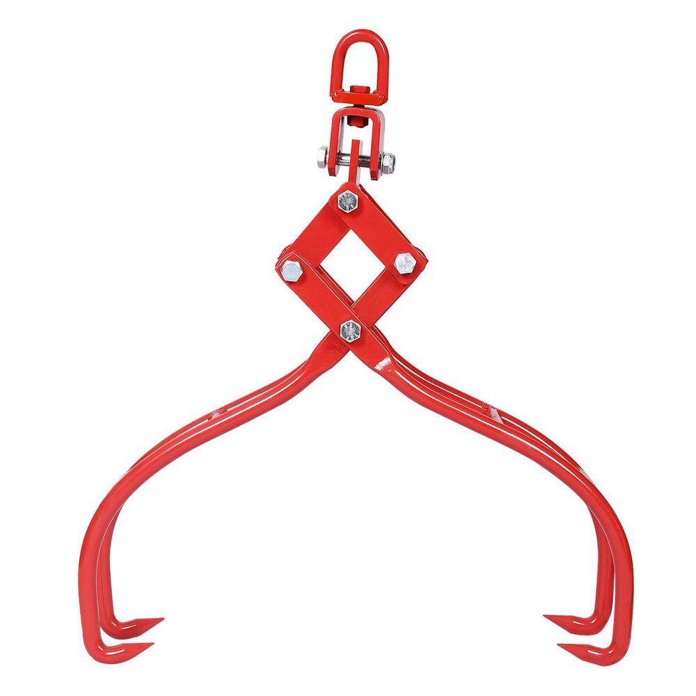 Amucolo 4 Claw Red Timber Log Lifting Logging Tongs Grabber Tong GH-CYW4-381