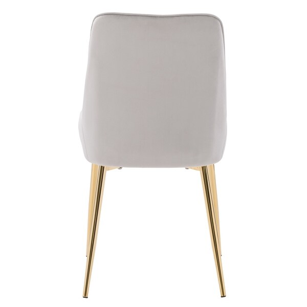 CorLiving Nash Velvet Diamond Tufted Side Chair